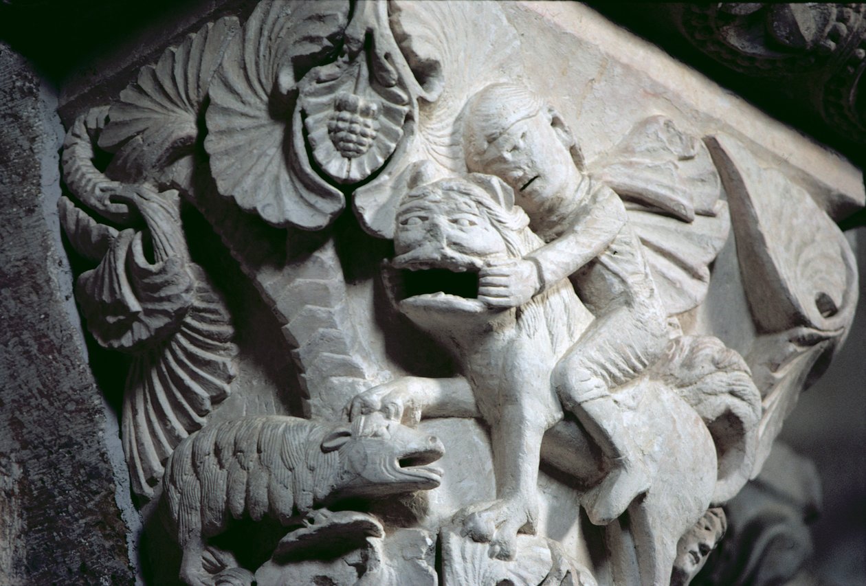 David tuant le lion (détail d