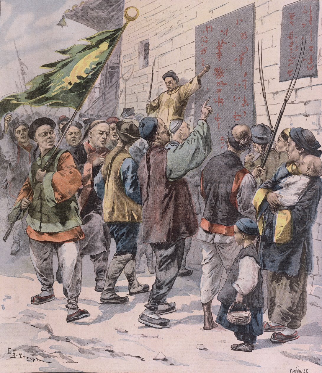 Mort aux étrangers, de Le Petit Parisien, 15 juillet 1900 - French School