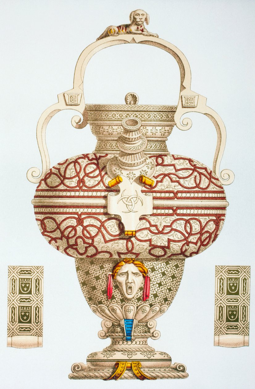 Bouteille à boire décorée appartenant à Henri II de France, 1873 - French School