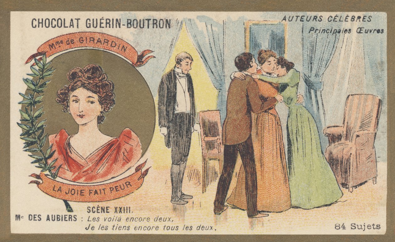 Delphine Gay épouse de Girardin (1804-1855), écrivaine et journaliste française, auteure de « La joie fait peur », comédie en un acte et en prose (1855) - French School