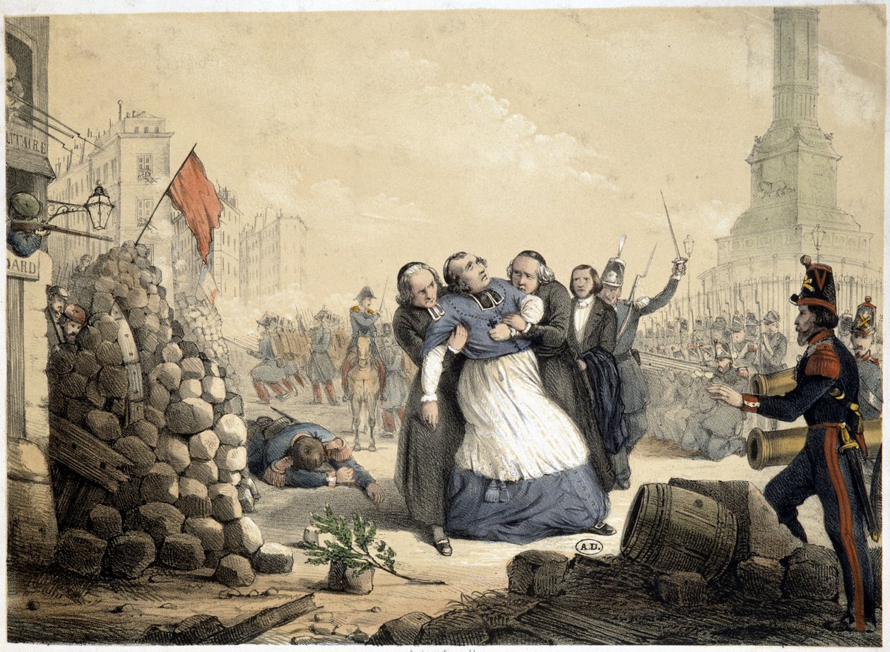 Denis Affre, archevêque de Paris, martyr (25 juin 1848) - French School