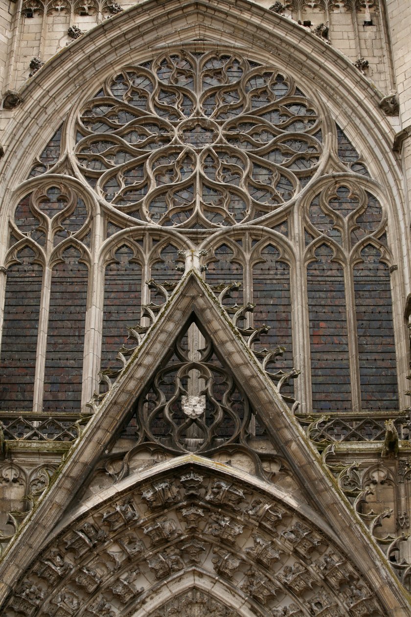 La façade nord et la rosace - French School