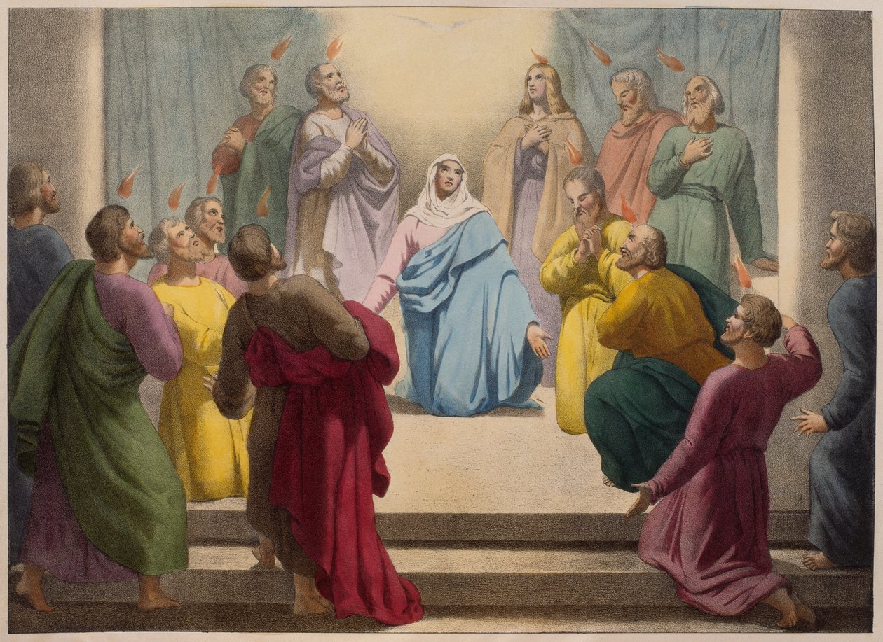 La descente du Saint-Esprit, illustration du catéchisme L