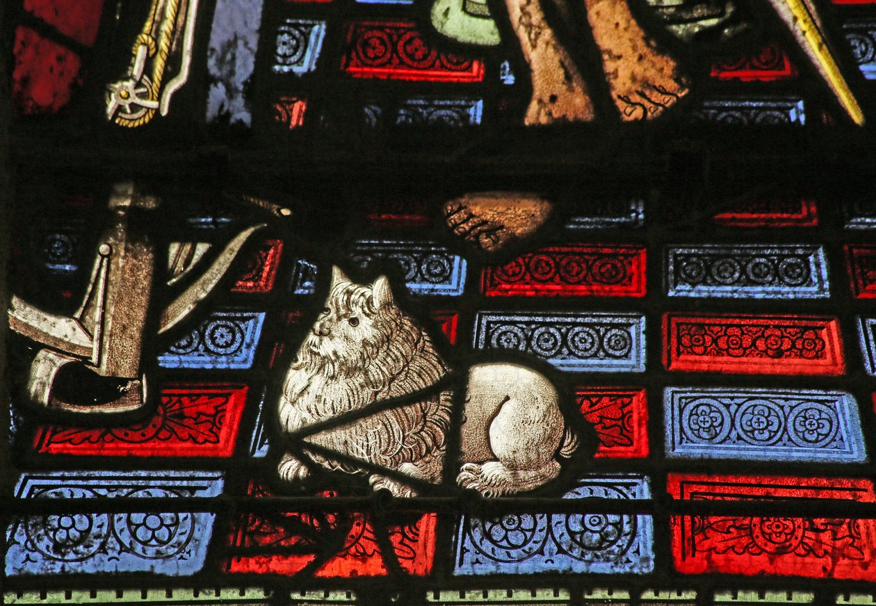 Détail du Martyre de Saint Sébastien - un chien - French School