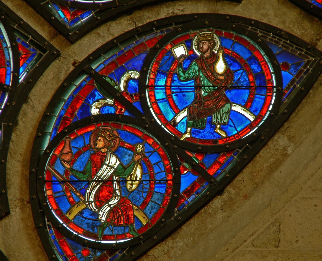 (détail) de la rosace est représentant deux anciens de l