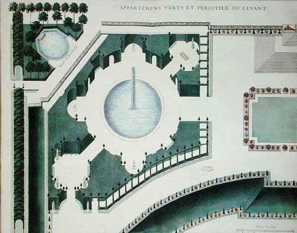 Détail des jardins de Marly - French School