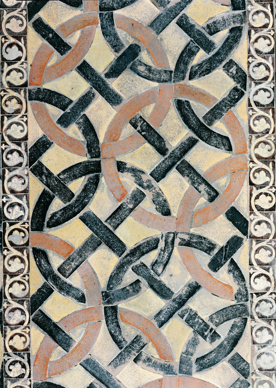 Détail du pavement de la Chapelle de la Vierge - French School