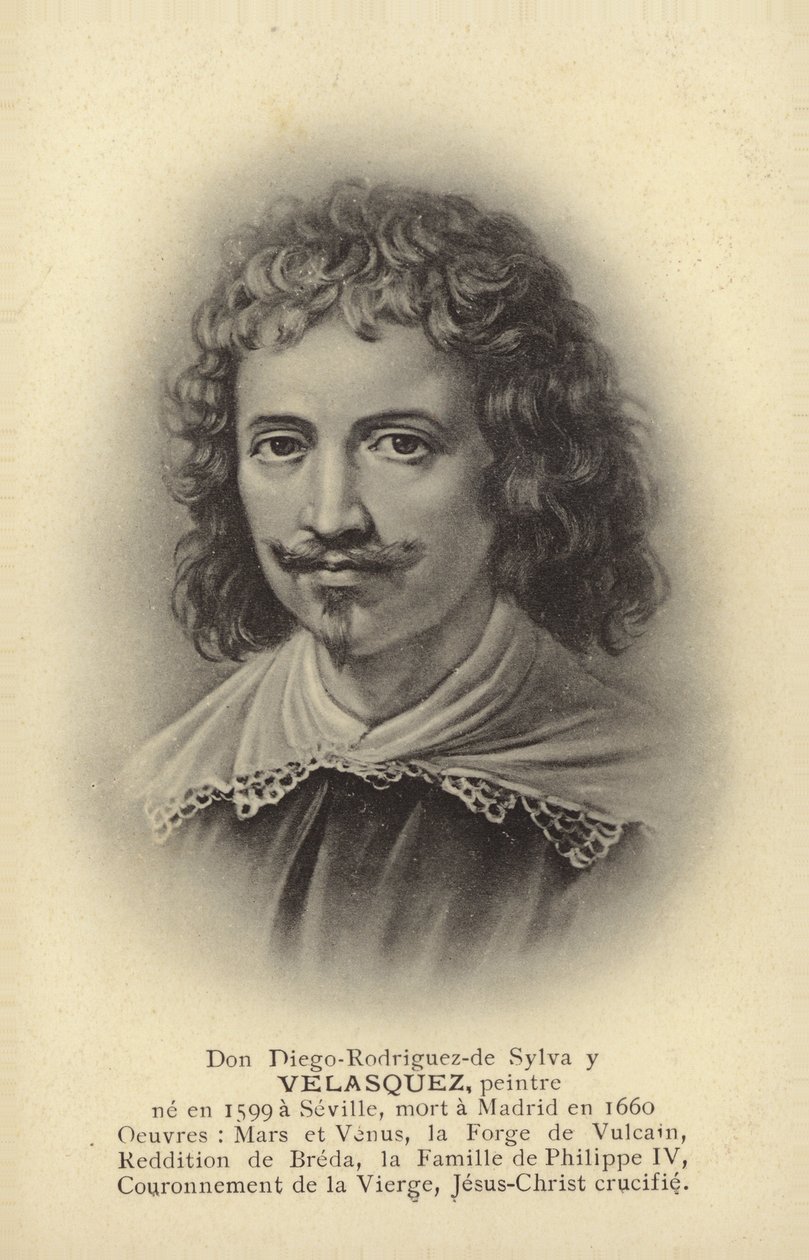 Diego Velasquez, peintre espagnol (lithographie) - French School