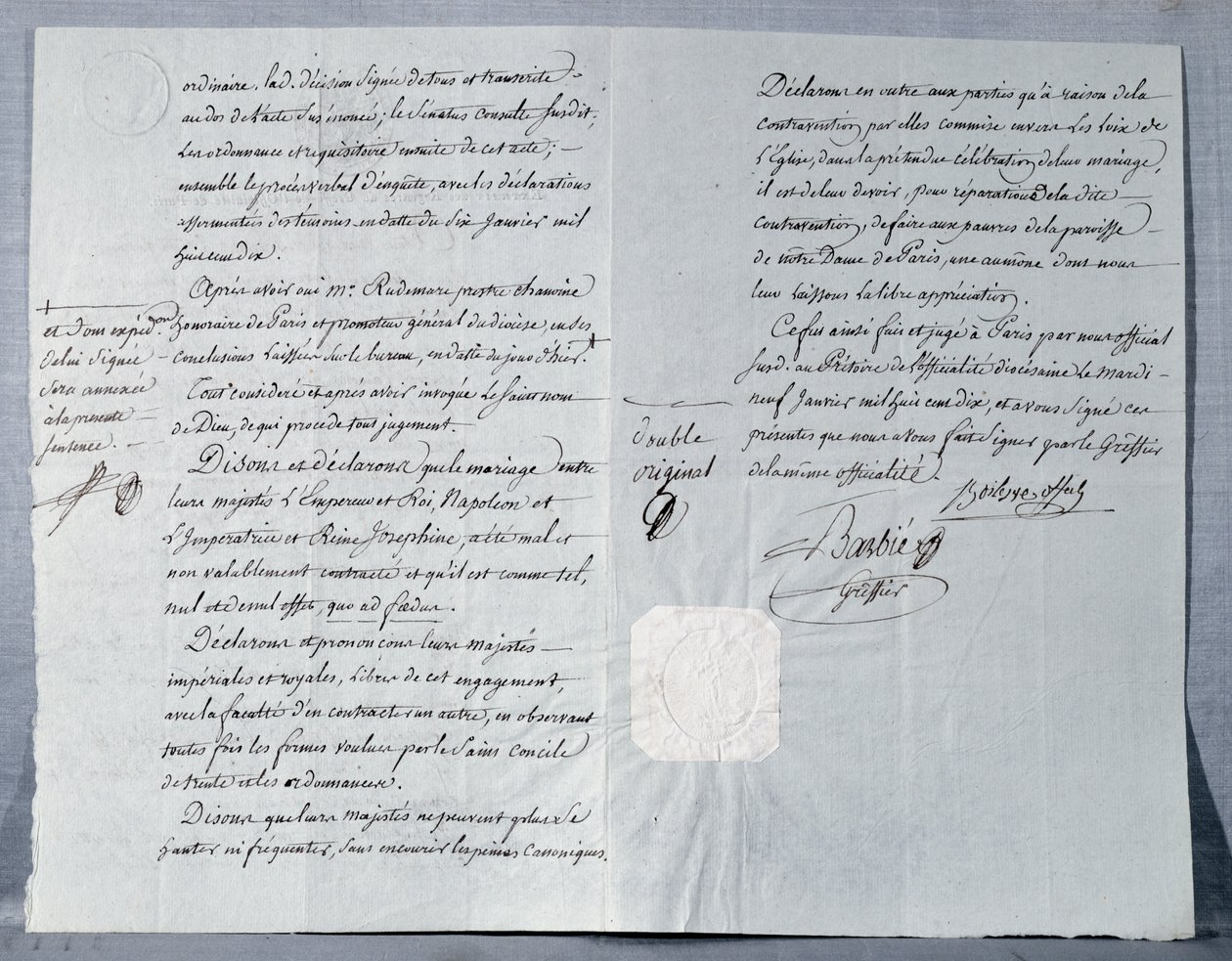 Déclaration de divorce de l