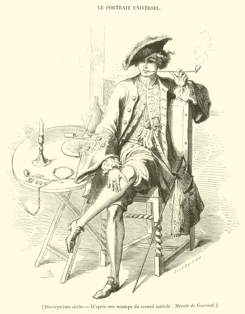 Dix-septieme siecle (engraving) - French School