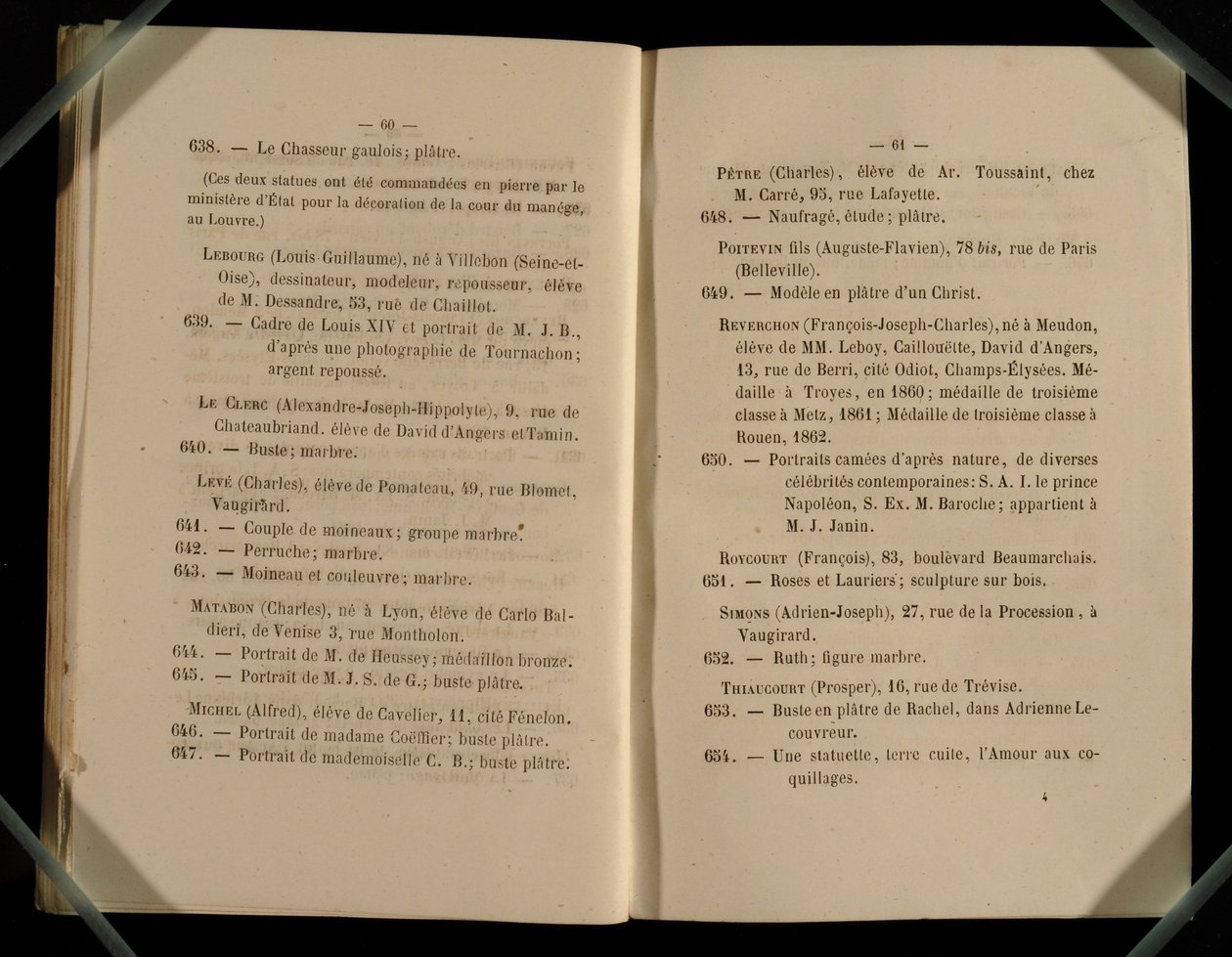 Double page du Salon des Refusés, 1863 - French School