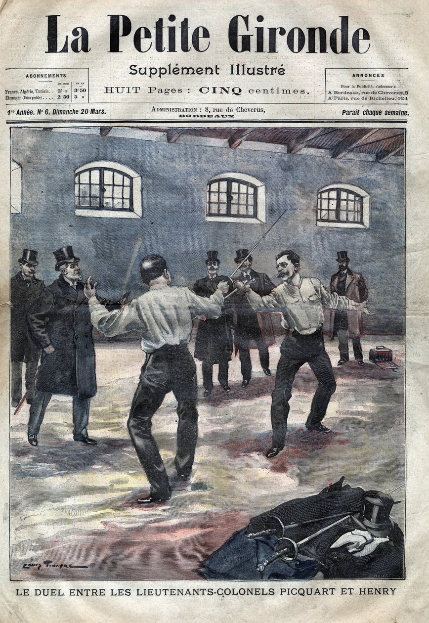 Affaire Dreyfus : le duel entre les lieutenants-colonels Georges Picquart (1854-1914) et Hubert Henry (1846-1898) à l