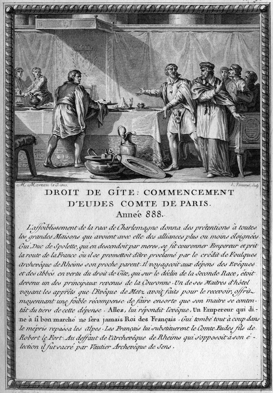 Droit de gîte, début d