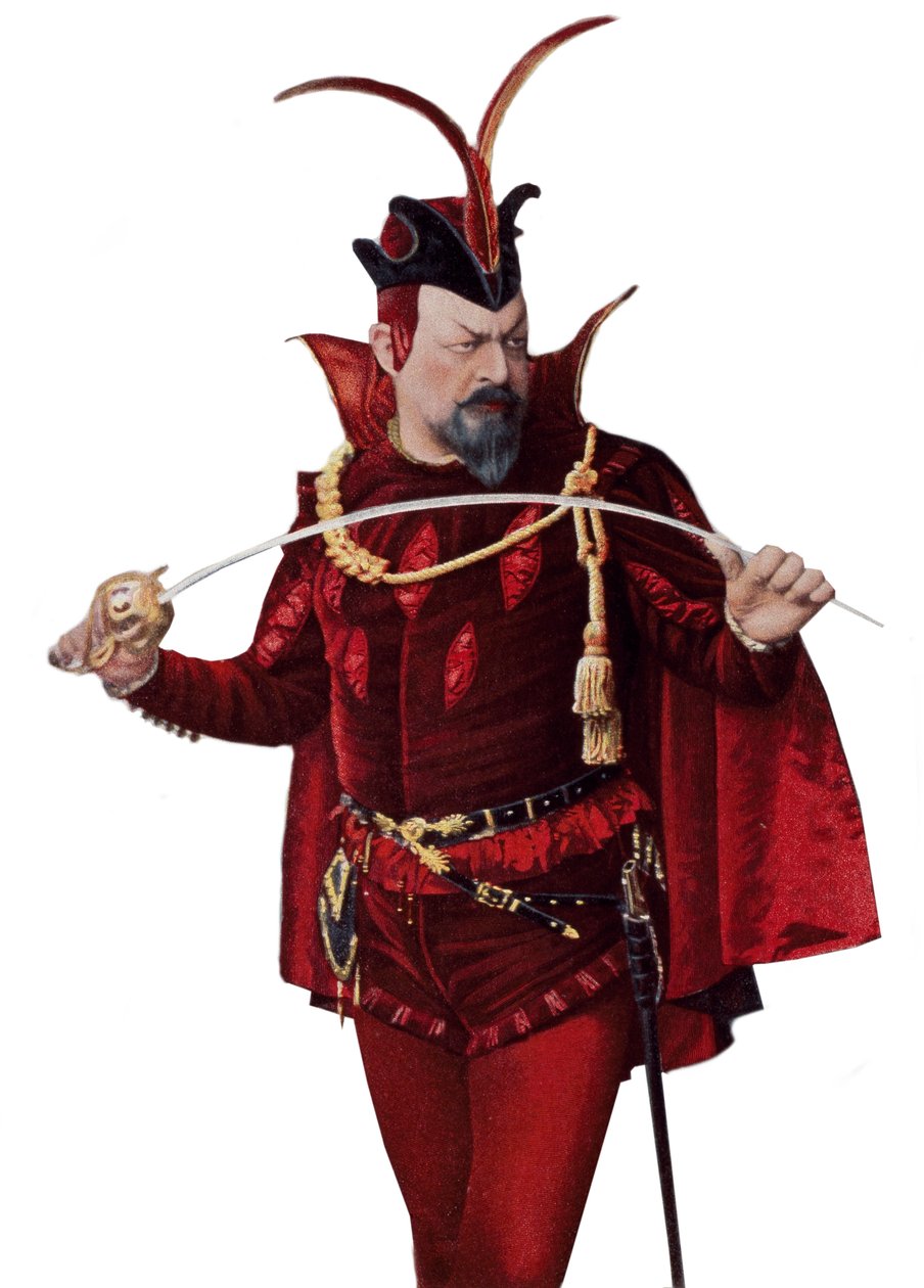 Edouard de Reszke dans le rôle de Méphistophélès (Méphisto) dans « Faust » - dans « Le Théâtre » du 01/09/1905 - French School