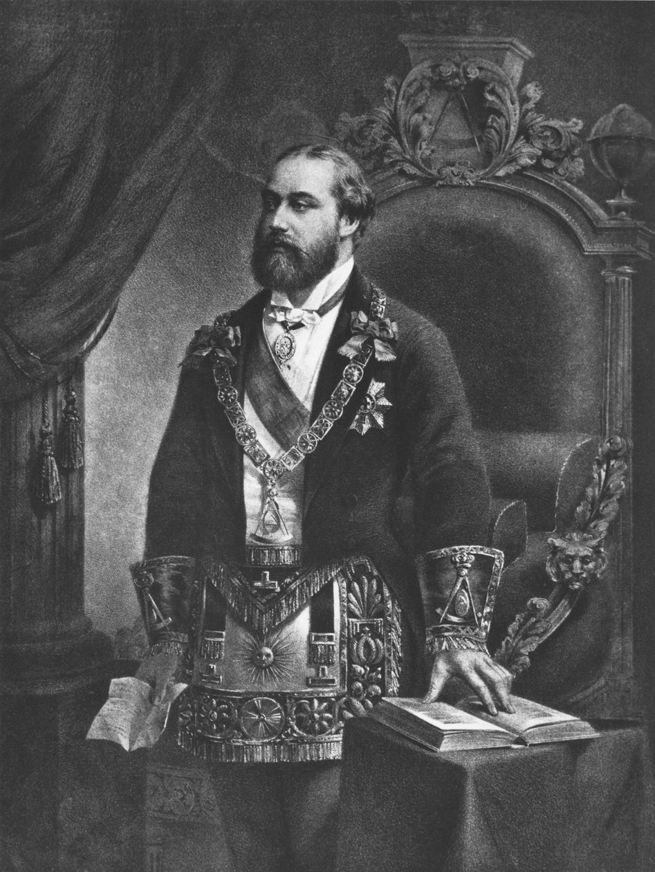 Édouard (1841-1910) Prince de Galles, plus tard Édouard VII, en tant que Grand Maître de la Franc-maçonnerie, 1884 - French School