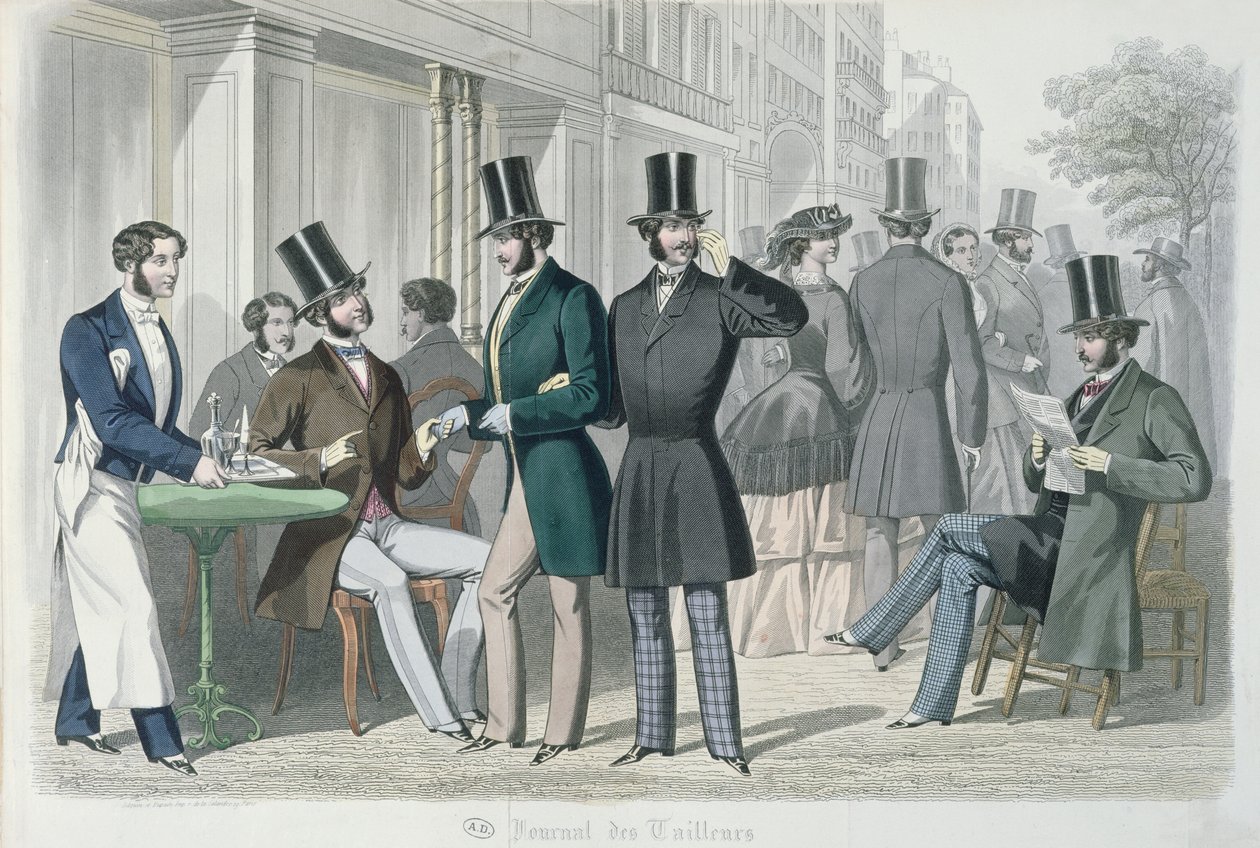 Jeunes Hommes Élégants sur la Terrasse d