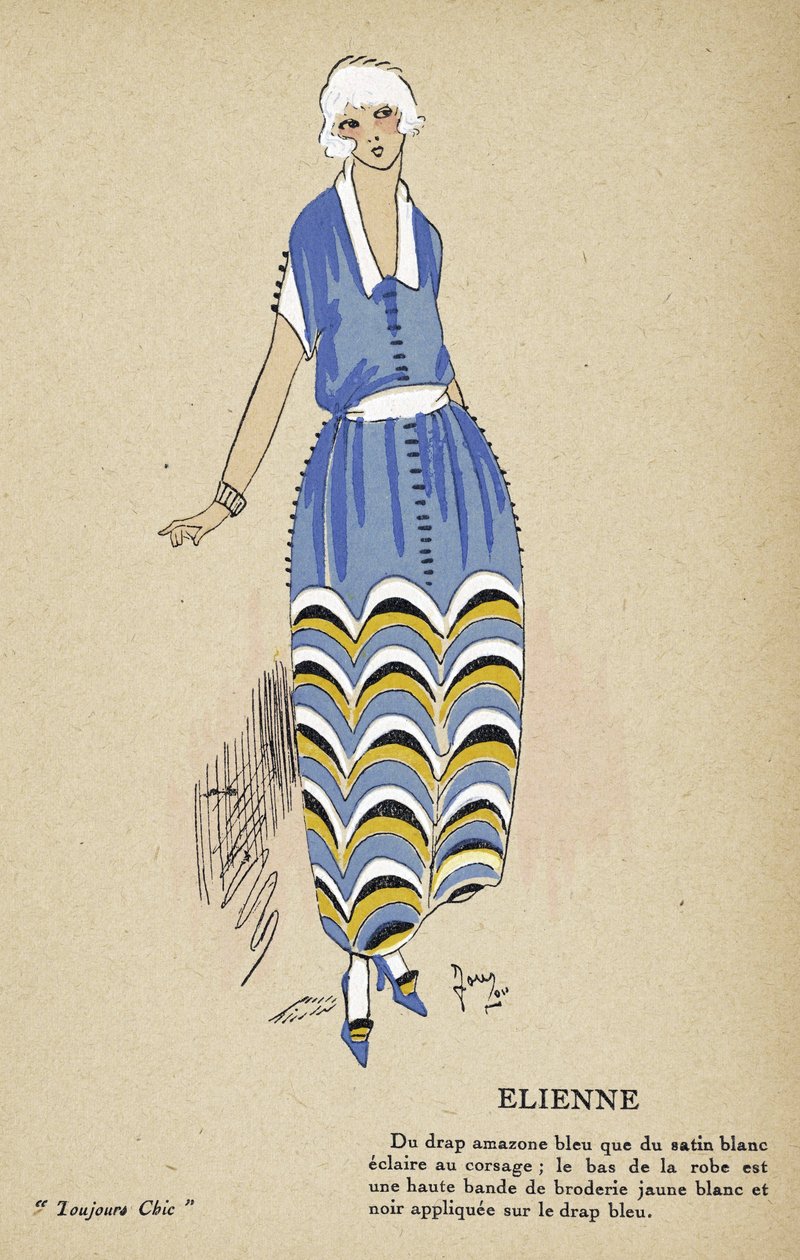 Elienne, from Toujours Chic, pub.1921-22 (pochoir print) - French School