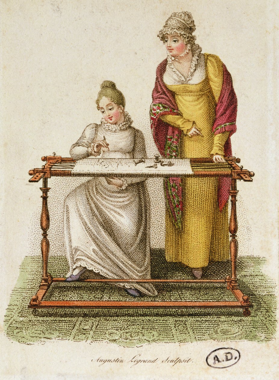 Broderie, vers 1810-20 - French School