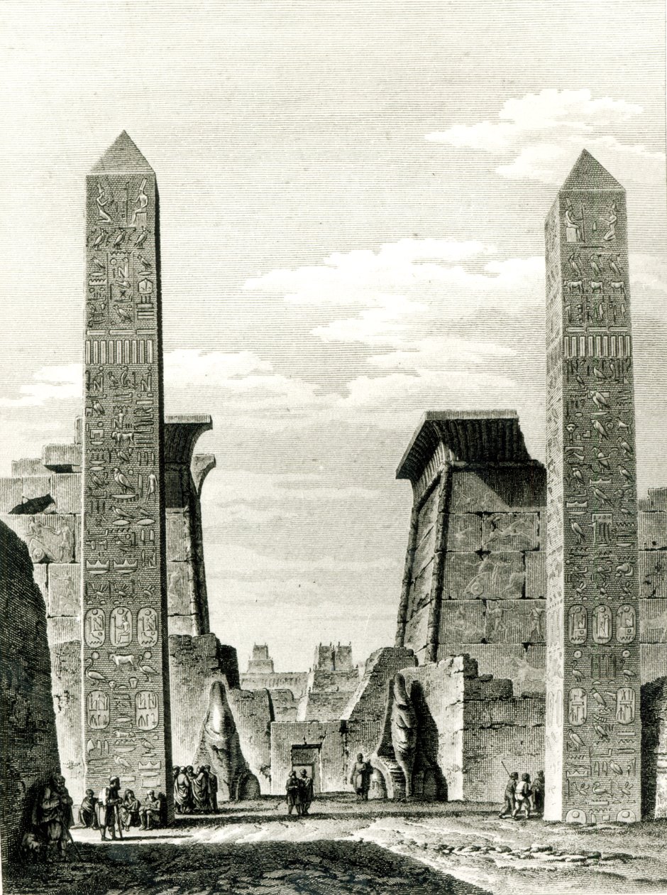 Entrée du temple de Louxor, de Voyage dans la Basse et dans la Haute-Égypte par Dominique Vivant Denon - French School