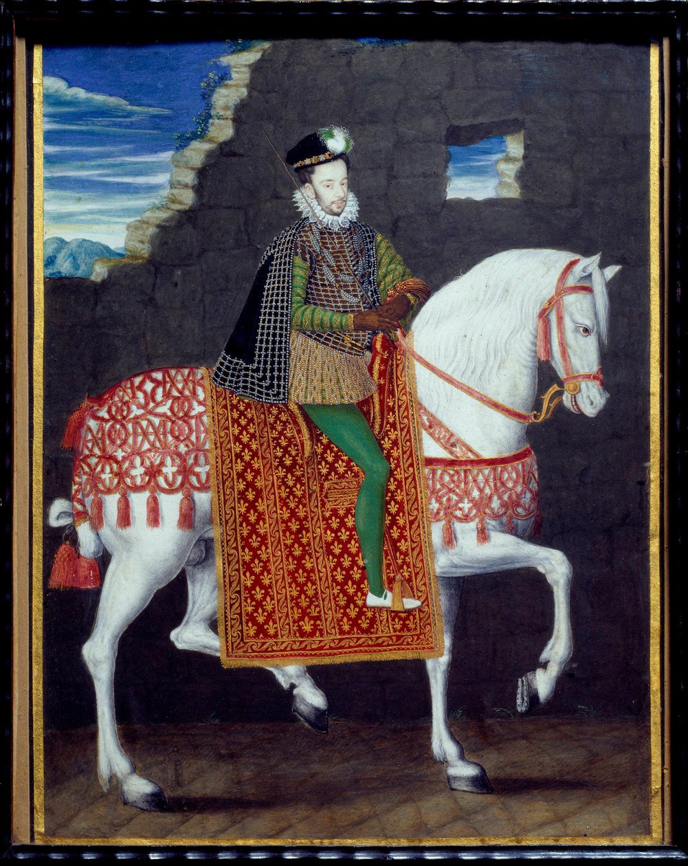 Portrait équestre de Henri III, roi de France - French School