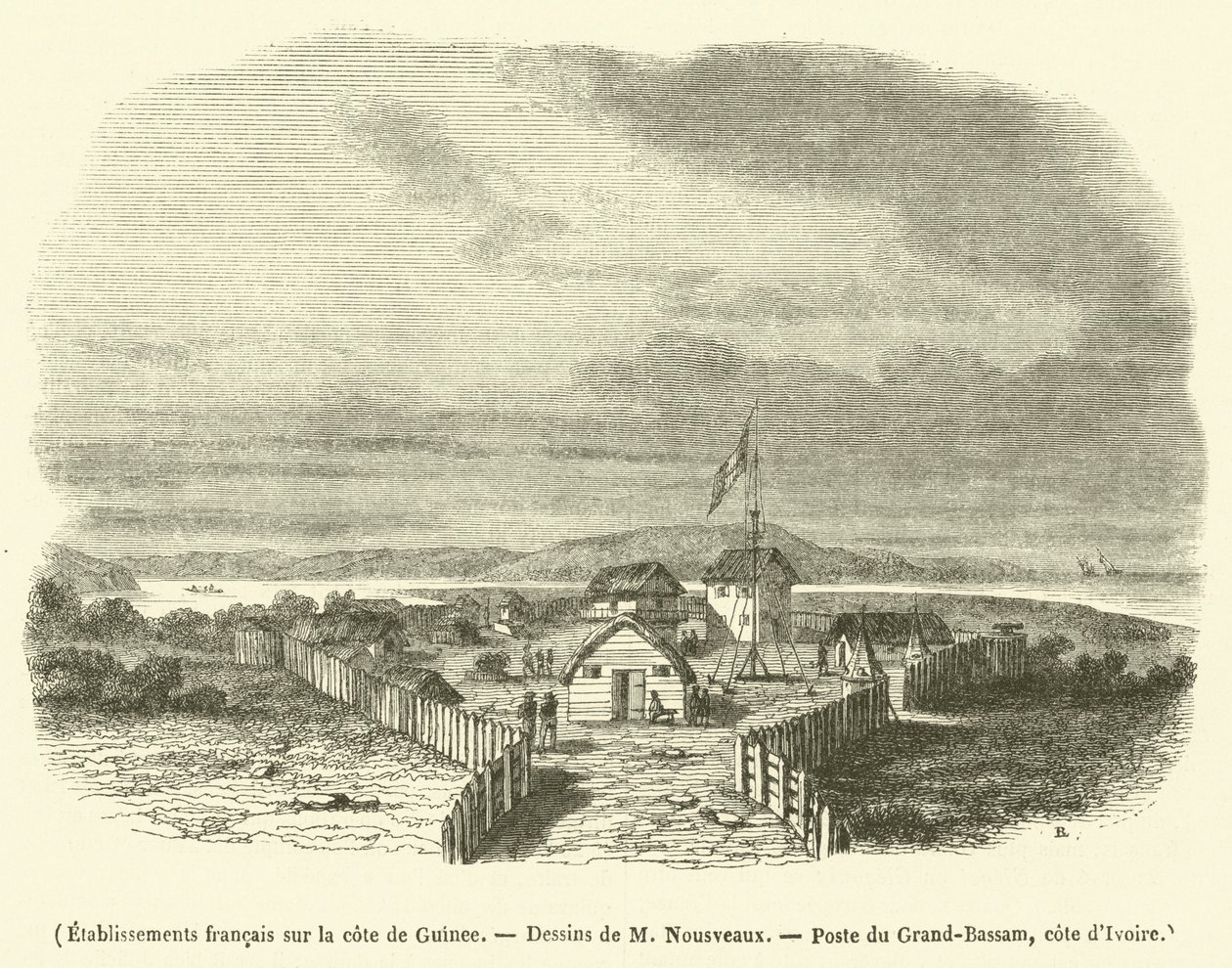 Etablissements francais sur la cote de Guinee (engraving) - French School
