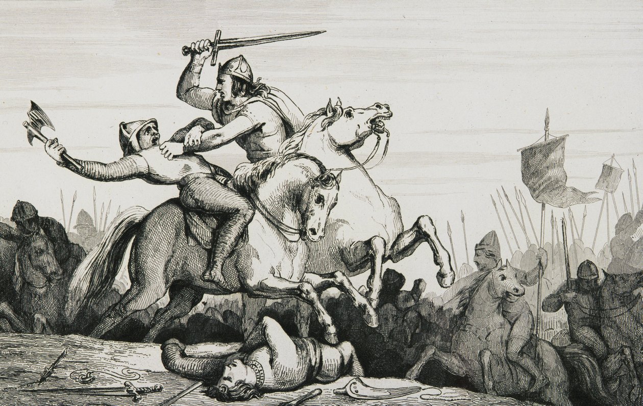 Eudes (860-98) en bataille contre les Normands, de 