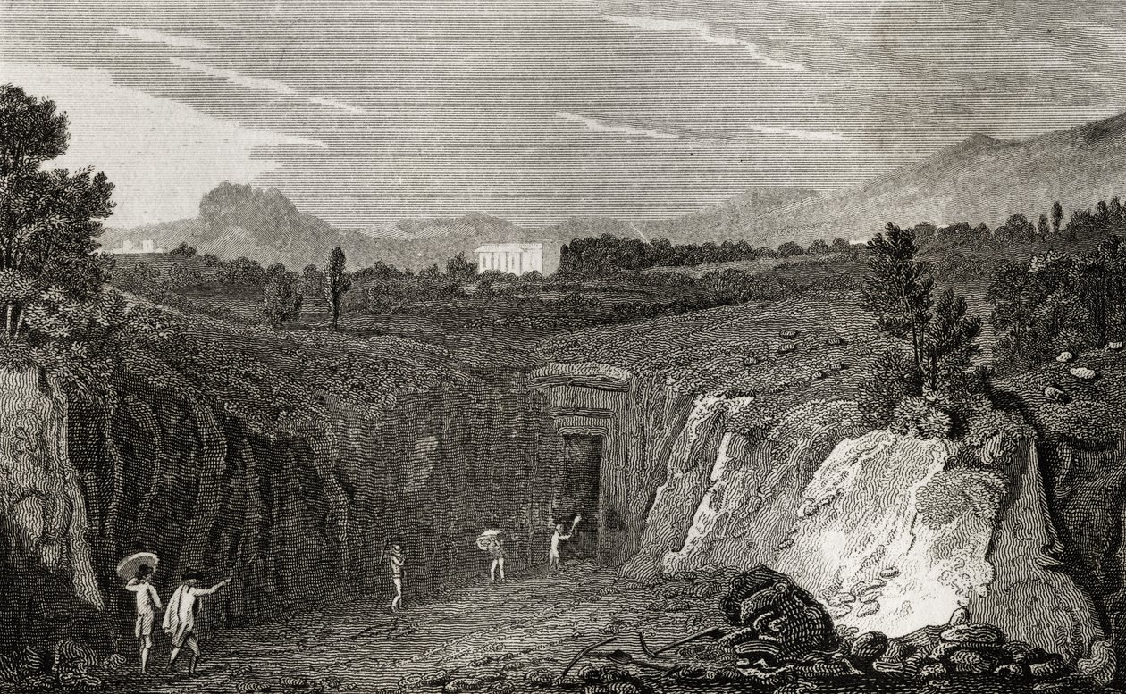 Excavation menant aux vestiges d