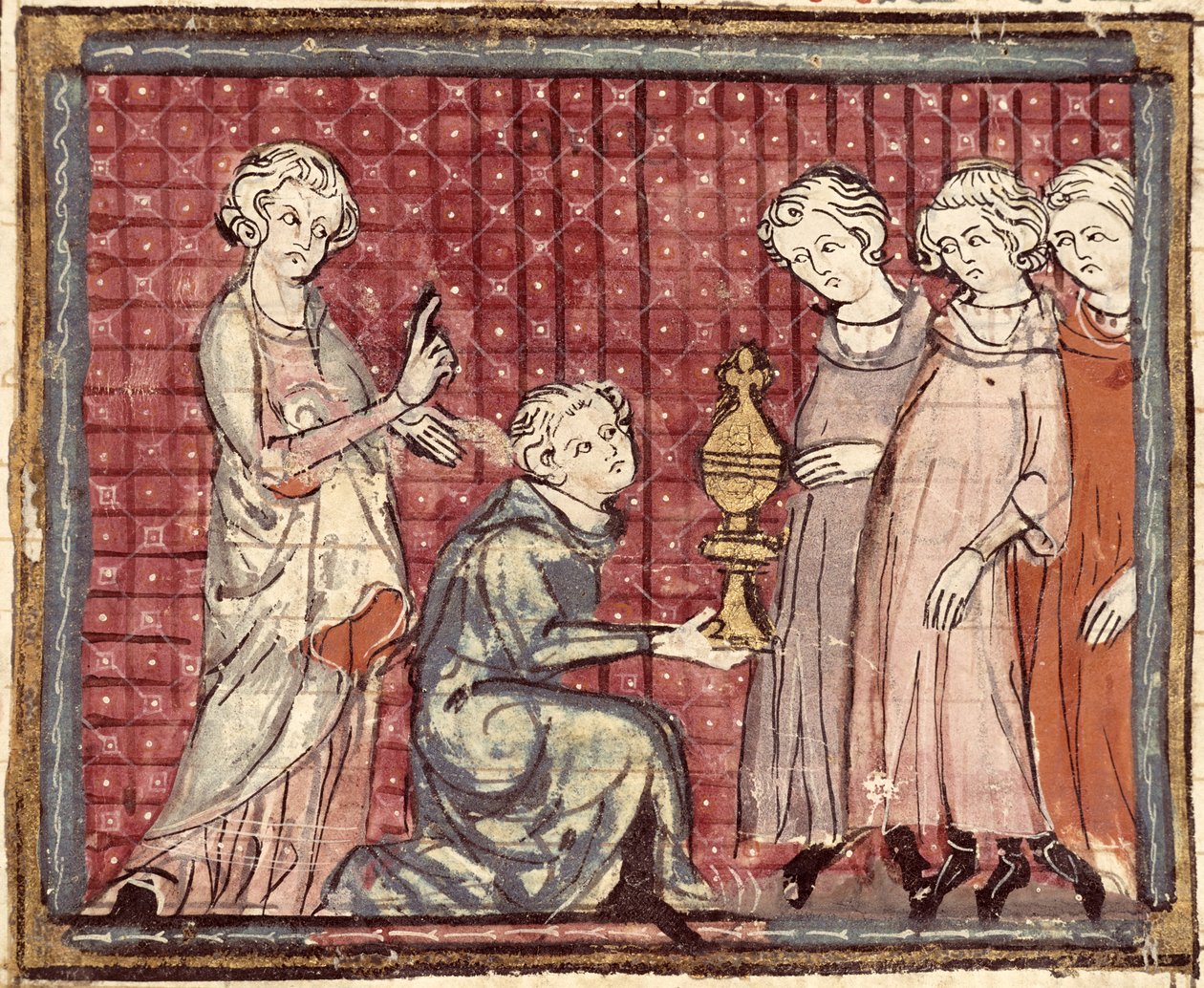 La Division du Royaume à la mort de Clotaire I (497-561), des Grandes Chroniques de France 1375-79 - French School