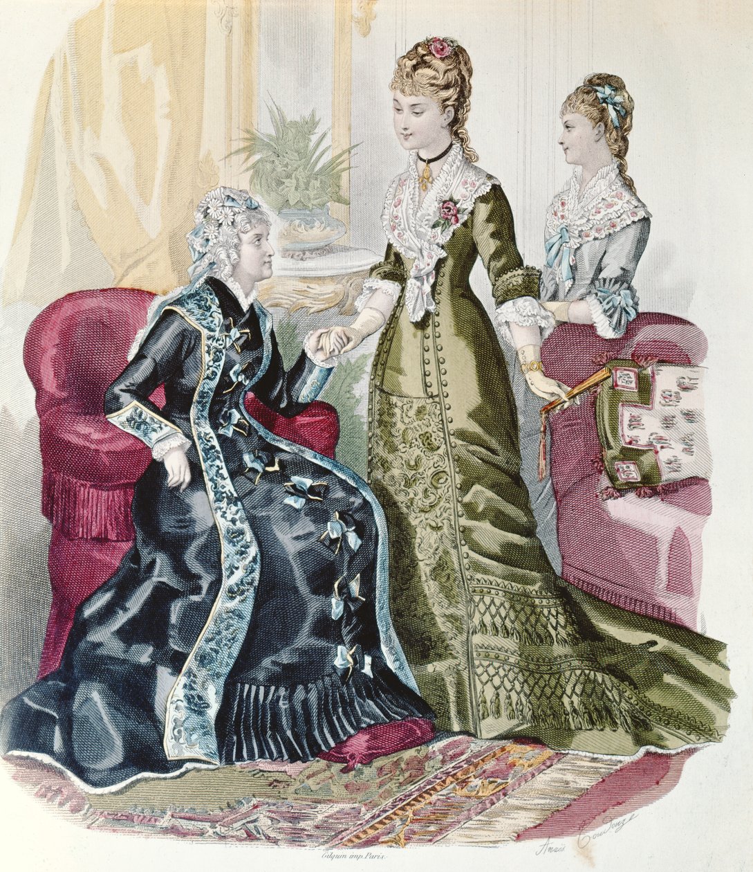 Mode du Second Empire, de La Mode Illustrée - French School