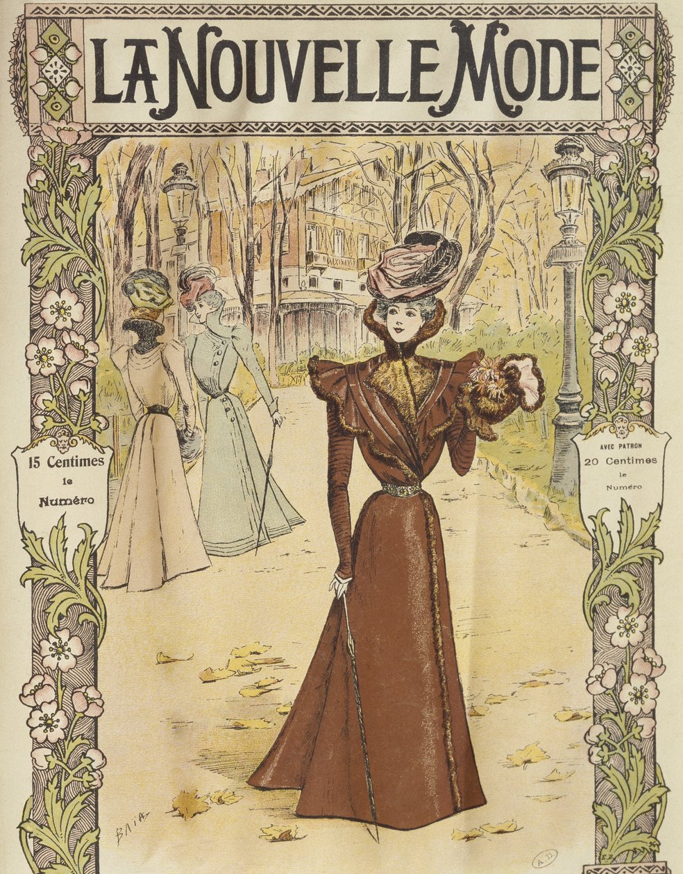 Planche de mode, couverture de La Nouvelle Mode, 12 décembre 1897 - French School