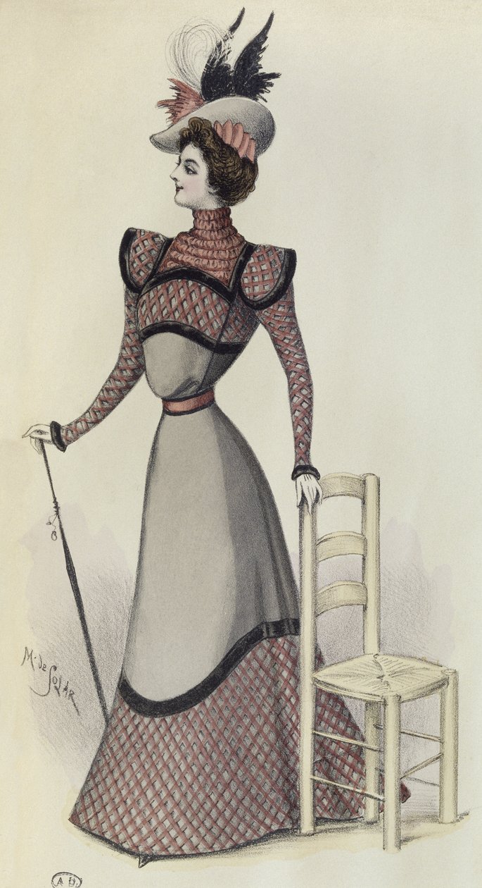 Planche de mode, illustration de La Nouvelle Mode, 1897 - French School