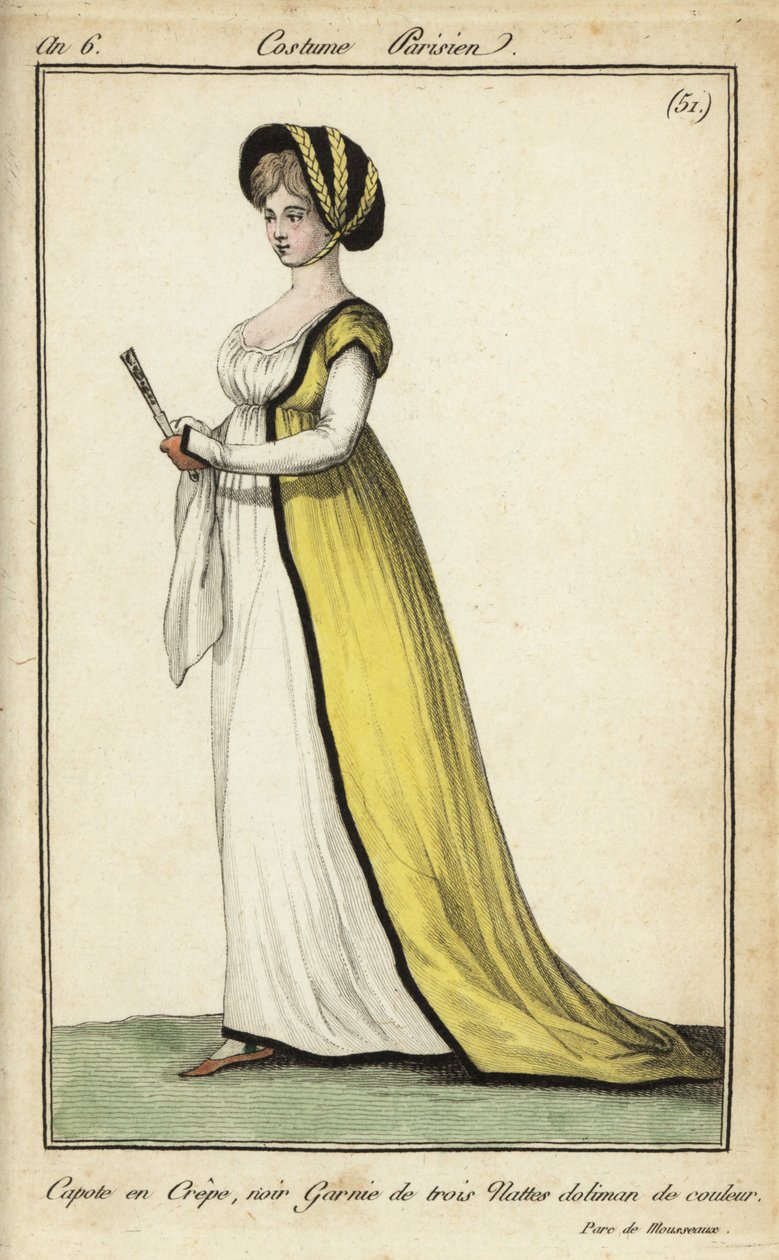 Femme à la mode au Parc Monceau - French School