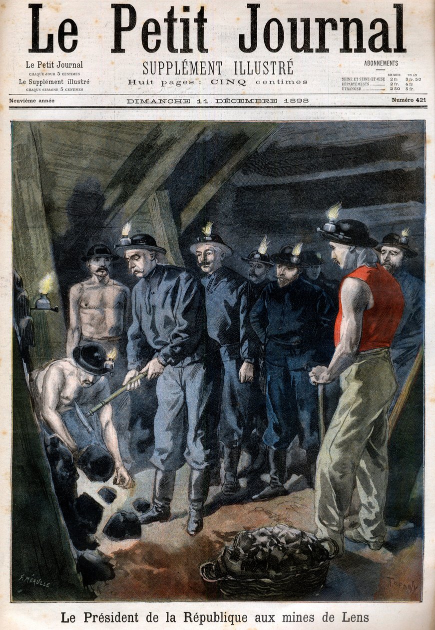 Félix Faure, président de la République, dans les mines de Lens - French School