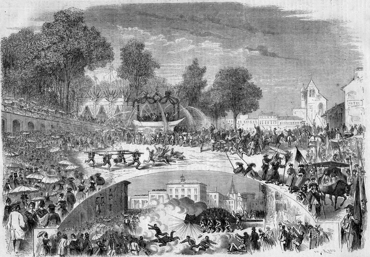 Festivités de la Tarasque dans les rues de Tarascon (Bouches-du-Rhône) - French School