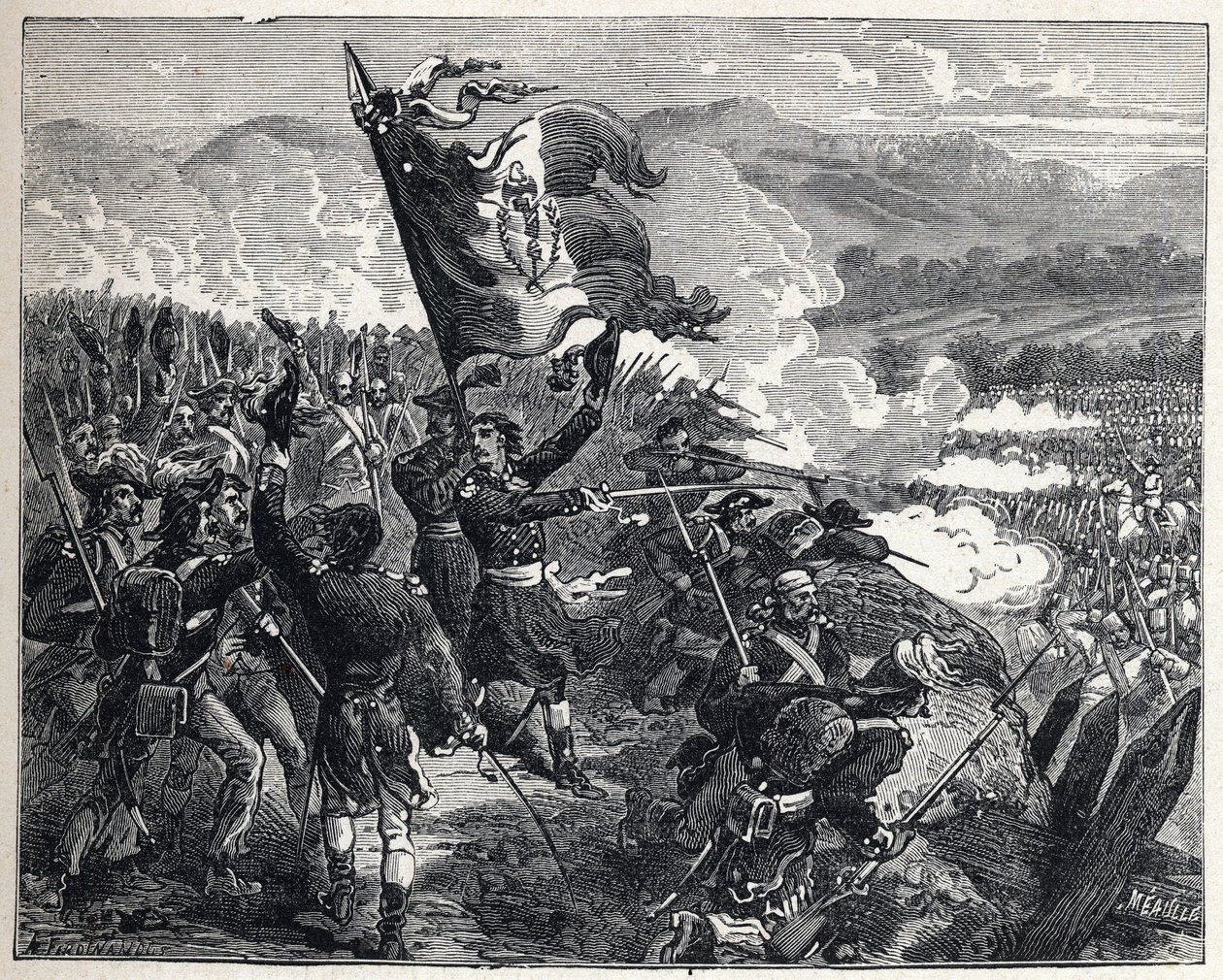 Première coalition : le colonel Antoine Guillaume Rampon (1759-1842) à la bataille de Montenotte le 12 avril - French School