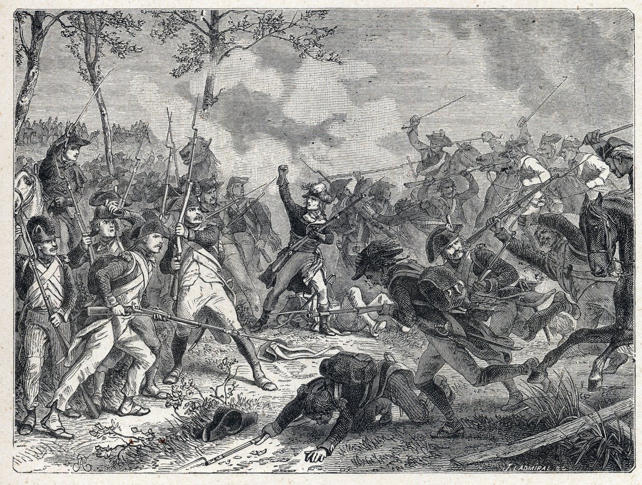 Première coalition : Lazare Nicolas Marguerite Carnot (1753-1823) pendant la bataille de Wattignies opposant les troupes françaises à l