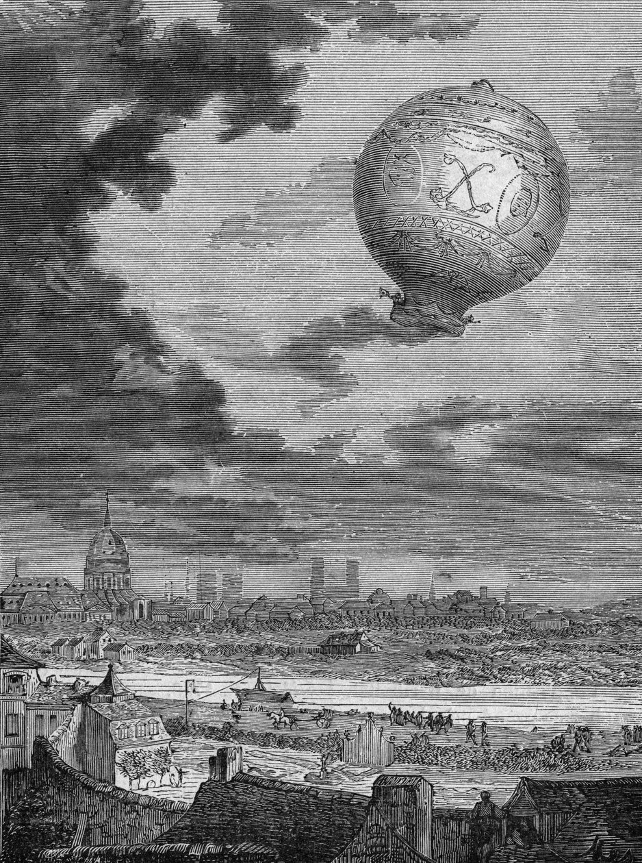 Premier voyage en montgolfière par Pilâtre de Rozier et le Marquis d