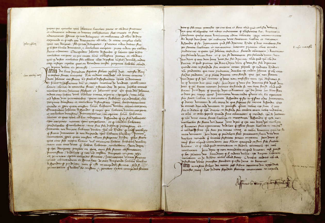 Folio 108 du Procès en relapse de Jeanne d