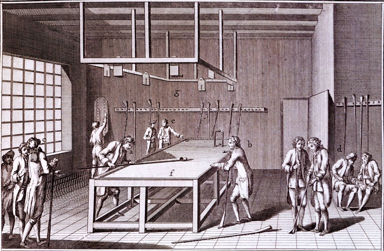 Forme de billard jouée en France, milieu du 18e siècle - French School