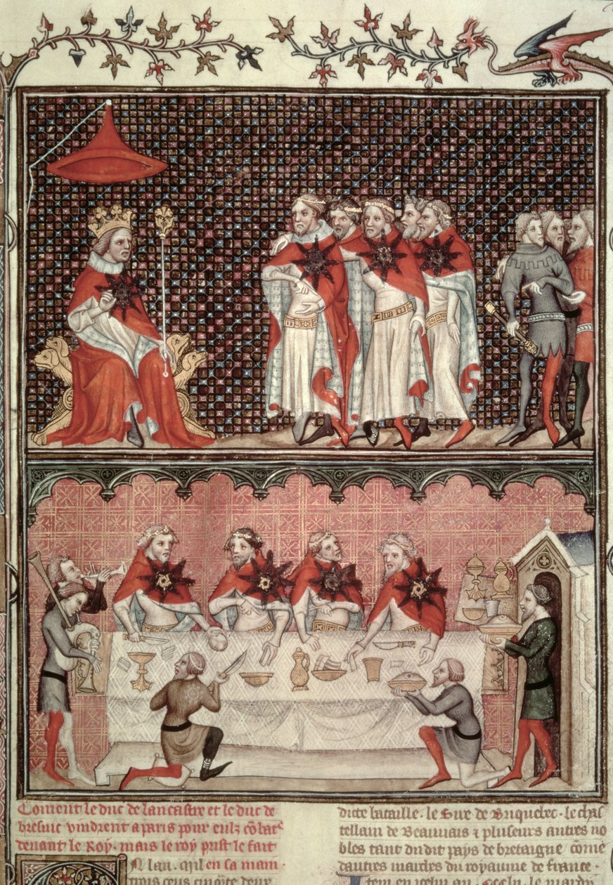 Le Dauphin Charles (1338-80) et les députés des trois états, des Grandes Chroniques de France, 1375-79 - French School
