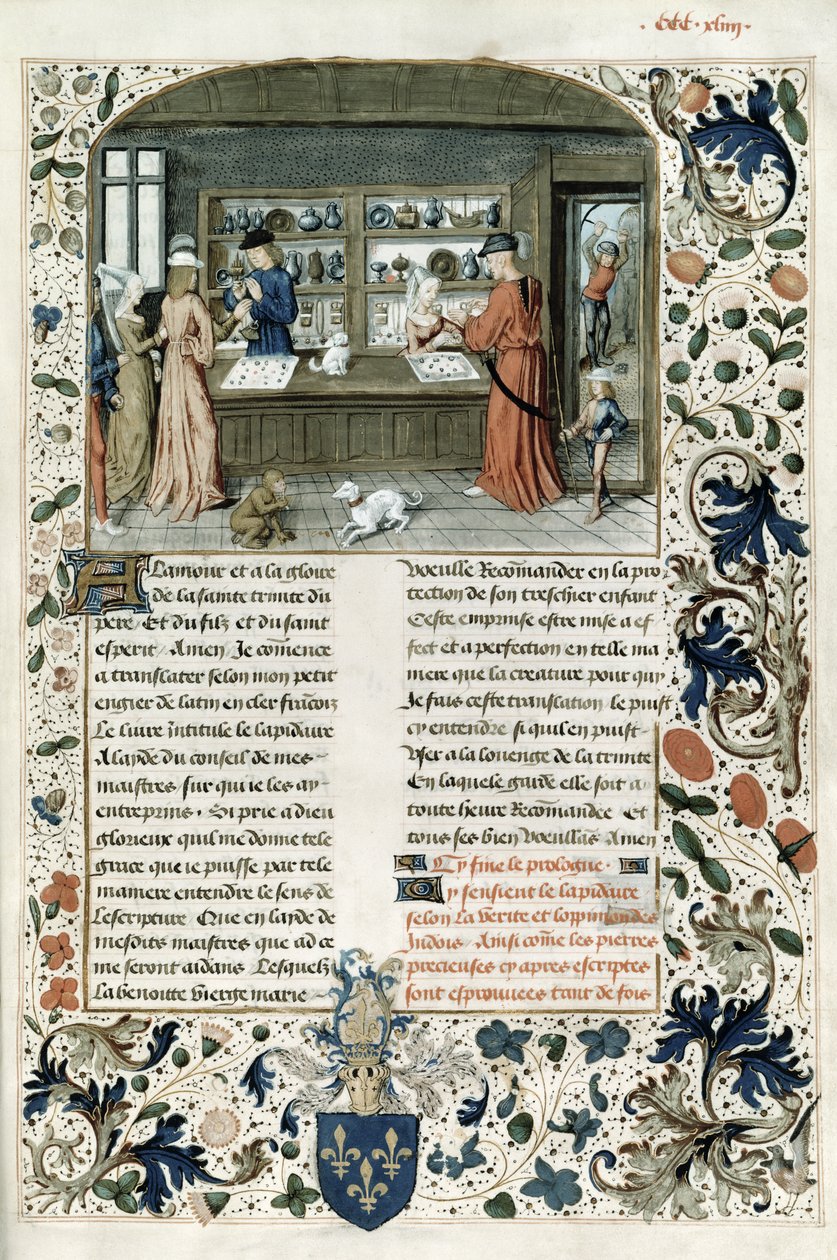 Boutique de bijoutier, du Lapidaire de Mandeville - French School