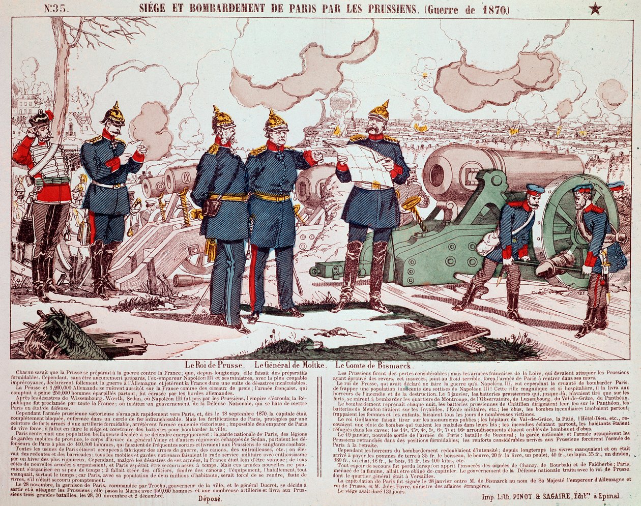 Guerre franco-prussienne : le siège et le bombardement de Paris - French School
