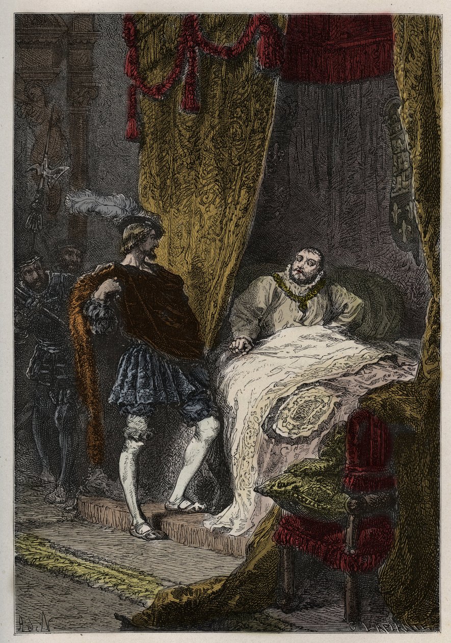 François 1er (1494-1547) surprend Henri VIII (1491-1547) le matin au Camp du Drap d