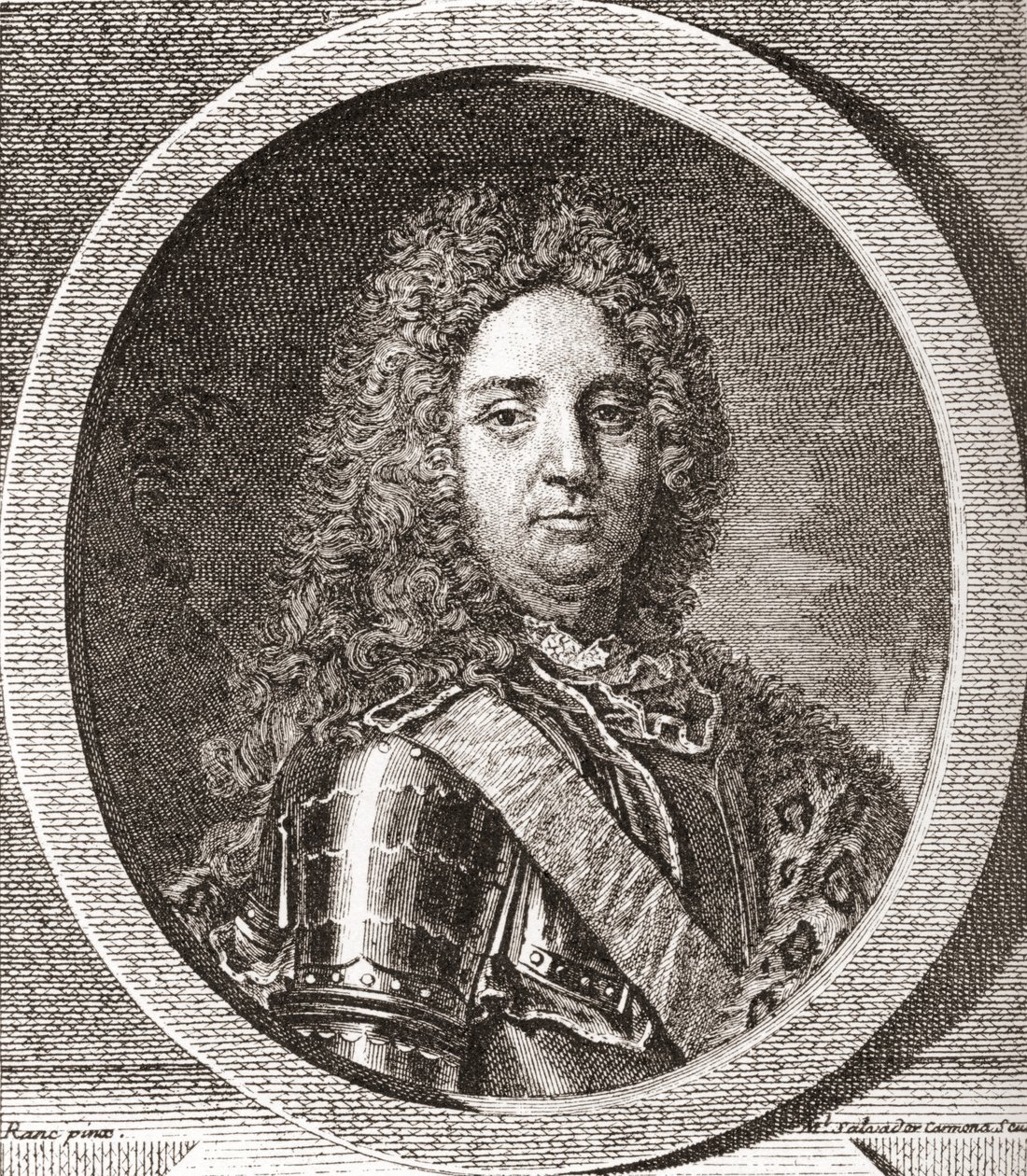 François-Marie de Broglie, 1er duc de Broglie, 1671-1745. Chef militaire français. De Les Heures Libres publié en 1908. - French School