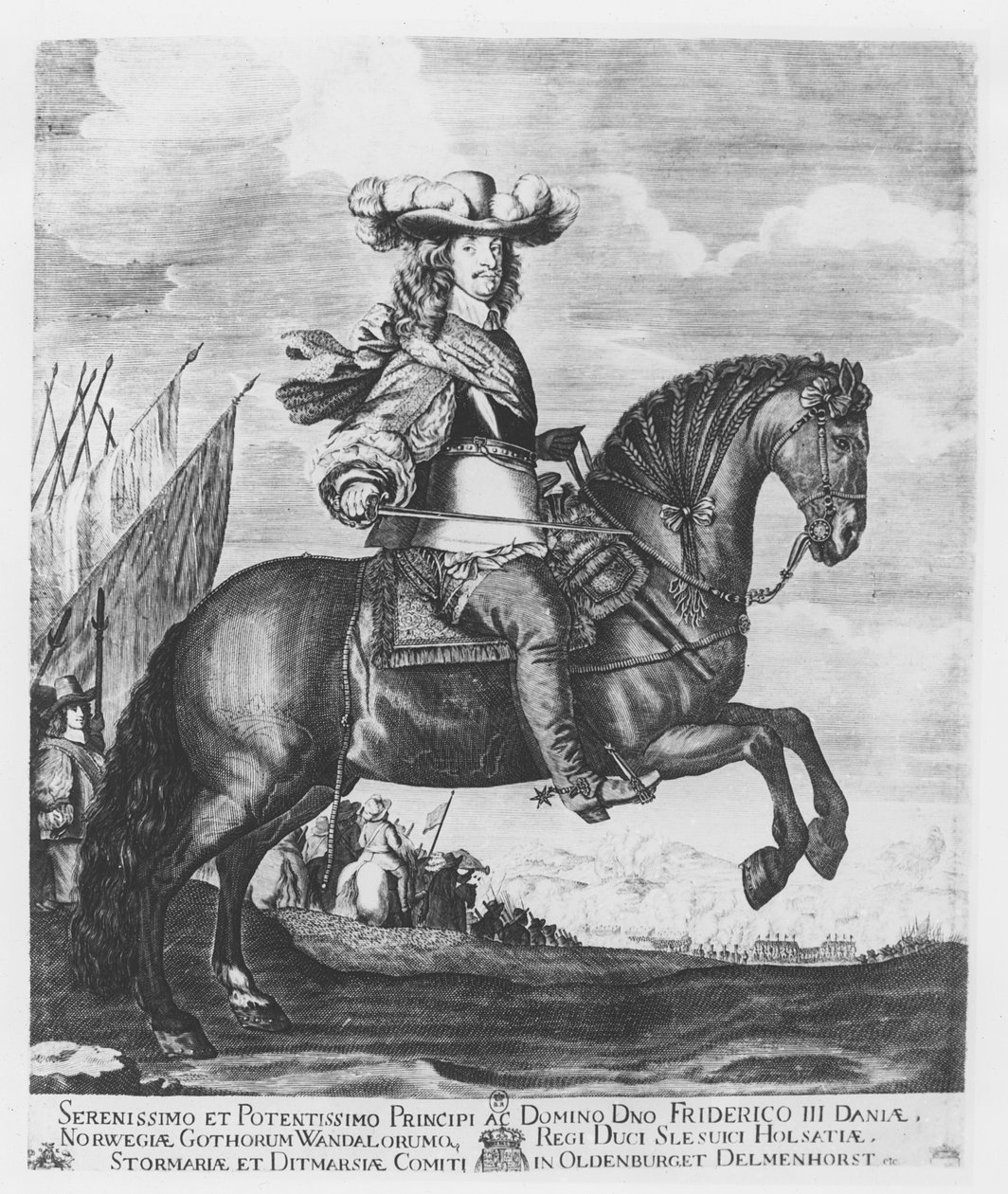 Frédéric III de Danemark et de Norvège (gravure) - French School