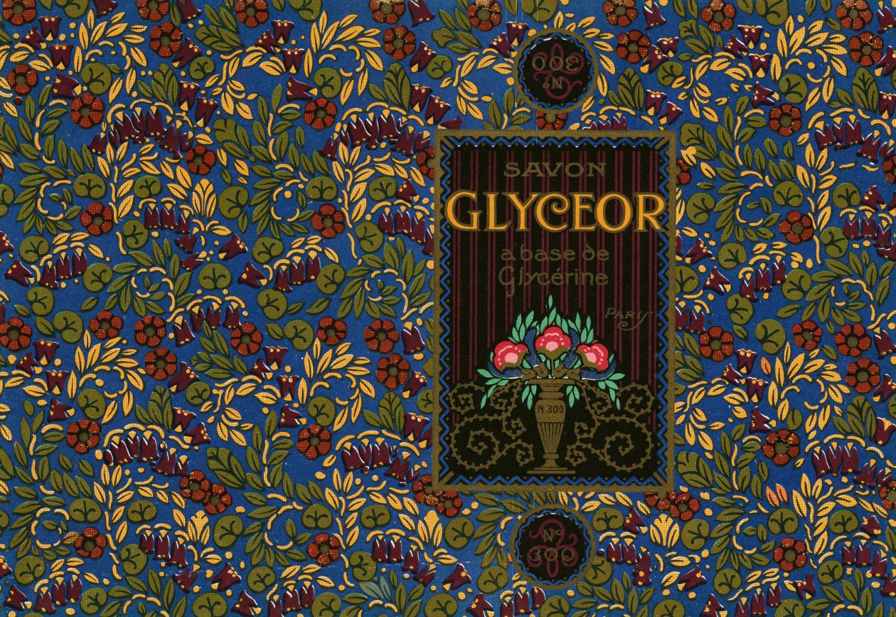 Étiquette de produit de savon Art Nouveau français, vers 1910 - French School