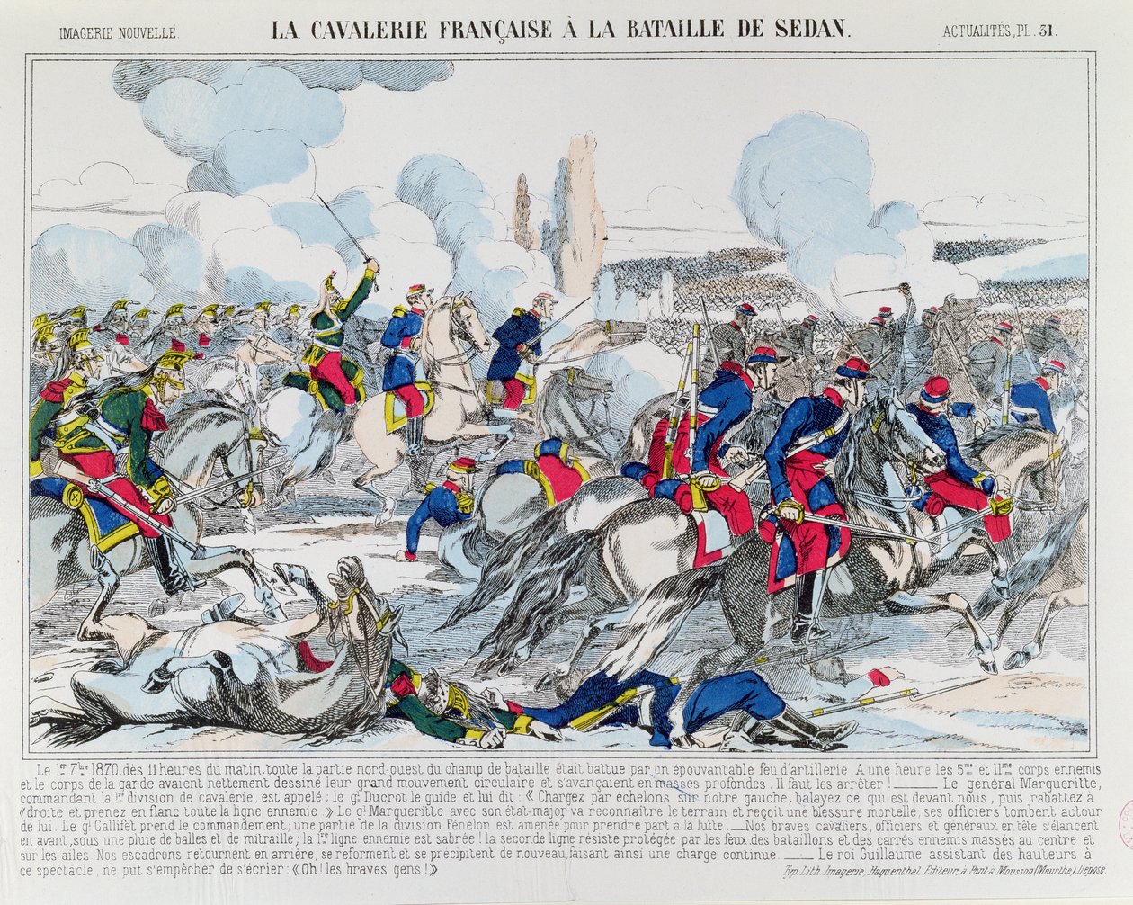 Troupes de cavalerie françaises à la bataille de Sedan, 1er septembre 1870 - French School
