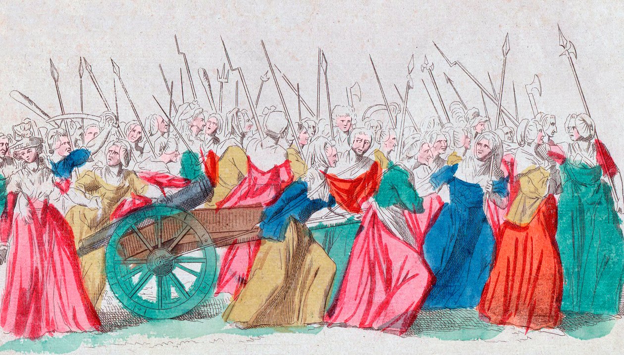 Révolution française : "À Versailles, à Versailles" La marche des femmes sur Versailles 5/10/1789 - French School
