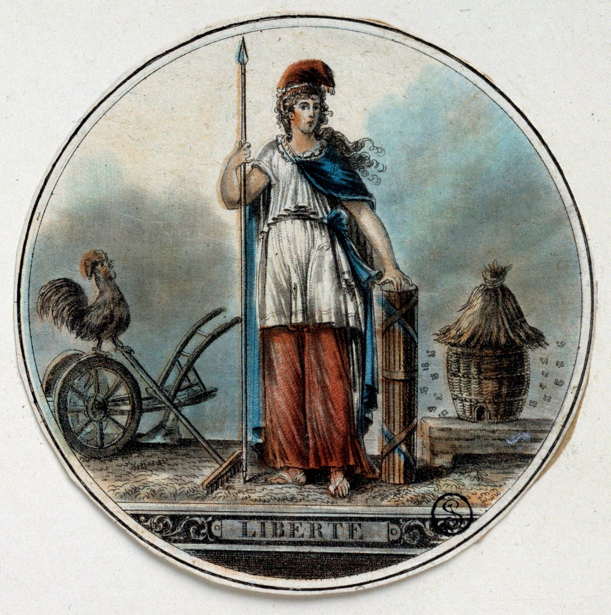 Révolution française : allégorie de la Liberté en tant que femme près d