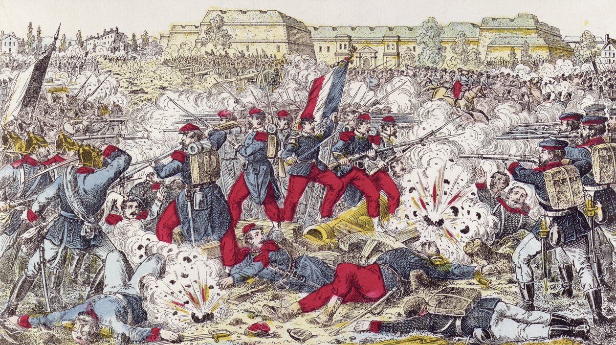 Troupes françaises encerclées par l